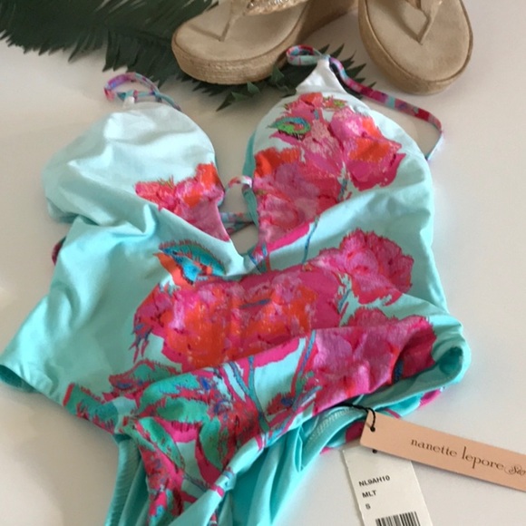Nanette Lepore Wonderland Floral GoddessSwim Small - Picture 2 of 7